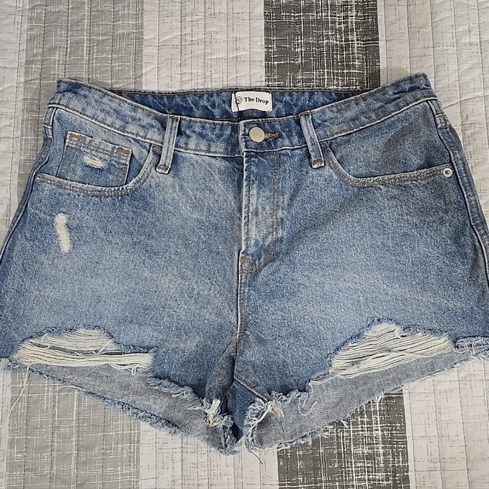 NWT The Drop ARIN Distressed Jean Shorts Sz 28
